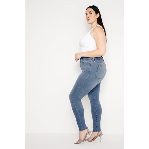 Good American GOOD LEGS SKINNY JEANS Light Blue Wash Size 24 NWT - Picture 2 of 10